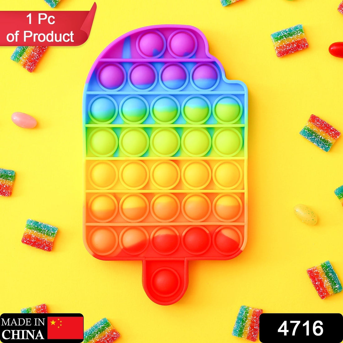 Ice Cream Candy Shape  Fidget Toy Push  Bubble Fidget Sensory Toy for Kids and Adults Fidget per Stress Reliever Sensory Fidget pers