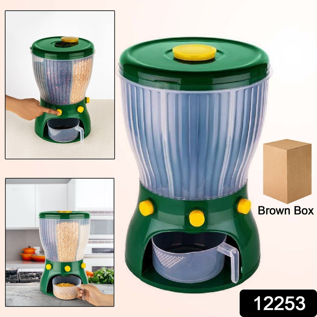 4 in 1 360 Degree Rotation Cereal Dispenser (Approx 10 kg / 1 Pc)